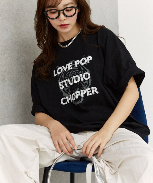 PUBLUX（パブリュクス）の「PUBLUX/パブリュクス ＜機能性素材＞CHOPPER アニマル プリント Tシャツ　限定展開（Tシャツ/カットソー・レディース・ピンク/ホワイト/ブラック・LARGE/MEDIUM/SMALL）」の6枚目の写真