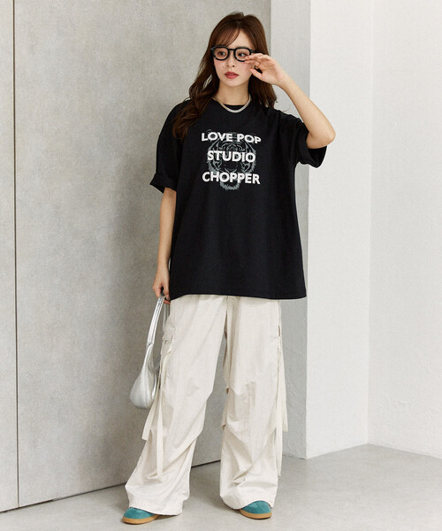 PUBLUX（パブリュクス）の「PUBLUX/パブリュクス ＜機能性素材＞CHOPPER アニマル プリント Tシャツ　限定展開（Tシャツ/カットソー・レディース・ピンク/ホワイト/ブラック・LARGE/MEDIUM/SMALL）」の9枚目の写真