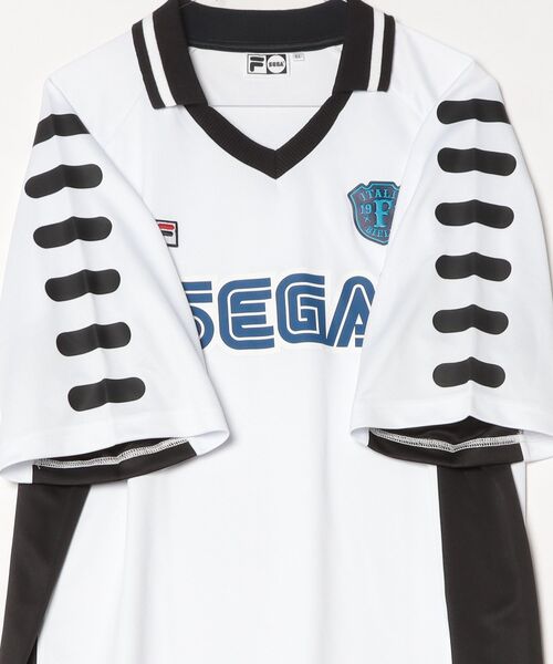 FILA HERITAGE(フィラヘリテージ)の「FILA HERITAGE SEGA Vネック スキッパ Tシャツ 半袖(Tシャツ/カットソー・メンズ・ホワイト/ブルー・XL/L/M)」の10枚目の写真