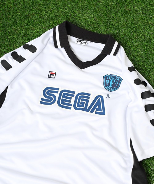 FILA HERITAGE(フィラヘリテージ)の「FILA HERITAGE SEGA Vネック スキッパ Tシャツ 半袖(Tシャツ/カットソー・メンズ・ホワイト/ブルー・XL/L/M)」の11枚目の写真