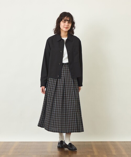 MACKINTOSH PHILOSOPHY(マッキントッシュ フィロソフィー)の「GREY LABEL 【HARLTON(ハールトン)】ドライタッチオックス(ブルゾン・レディース・ブラック/ベージュ・6/2/4)」の13枚目の写真
