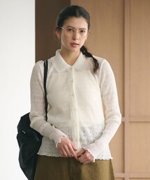 【新品未使用】ユナイテッドアローズ　レースカーディガン BEAUTY＆YOUTH UNITED ARROWS カーディガン 「WEB限定 Wardrobe DAILY