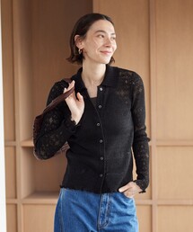 【新品未使用】ユナイテッドアローズ　レースカーディガン BEAUTY＆YOUTH UNITED ARROWS カーディガン 「WEB限定 Wardrobe DAILY