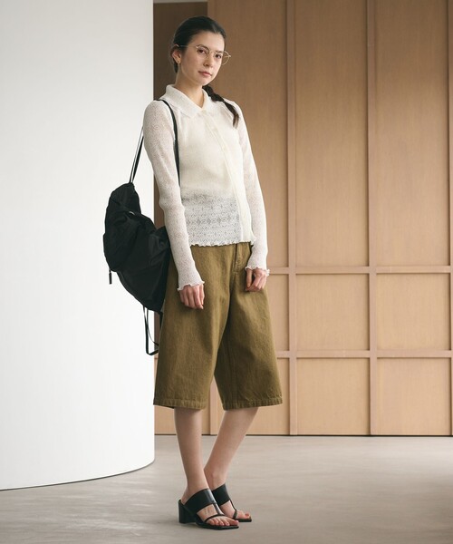 BEAUTY&YOUTH UNITED ARROWS(ビューティーアンドユースユナイテッドアローズ)の「レースプリーツ シャツカーディガン ウォッシャブル(カーディガン/ボレロ・レディース・オフホワイト/ブラック/ライム・FREE)」の11枚目の写真