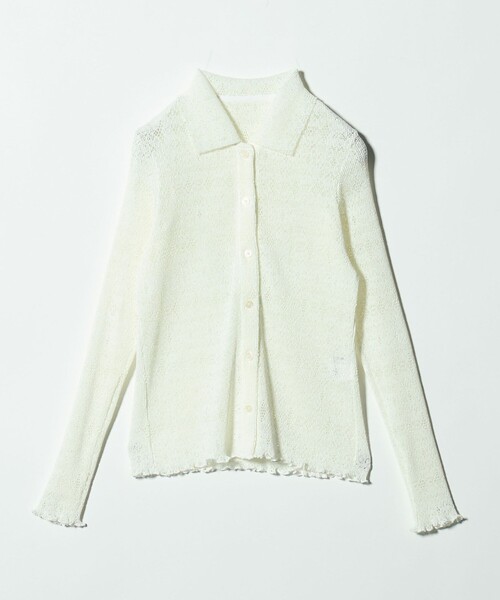 BEAUTY&YOUTH UNITED ARROWS(ビューティーアンドユースユナイテッドアローズ)の「レースプリーツ シャツカーディガン ウォッシャブル(カーディガン/ボレロ・レディース・オフホワイト/ブラック/ライム・FREE)」の22枚目の写真