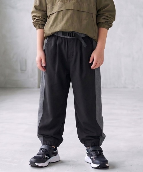 NAVY(ネイビー)の「SARARI 切替デザイン 冷感ジョガーパンツ(その他パンツ・キッズ・ブラック/カモフラージュ・130cm/140cm/150cm/160cm)」の2枚目の写真