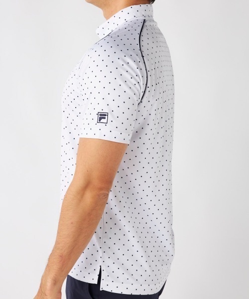 FILA GOLF(フィラゴルフ )の「【FILA GOLF:フィラゴルフ】ドット柄半袖シャツ 遮熱性 接触冷感 ゴルフ(シャツ/ブラウス・メンズ・グレー/ホワイト/ネイビー・XX-LARGE/X-LARGE/LARGE/MEDIUM)」の5枚目の写真