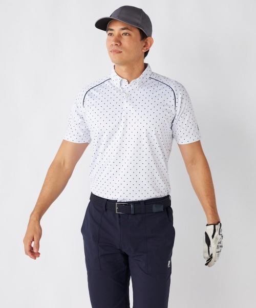 FILA GOLF(フィラゴルフ )の「【FILA GOLF:フィラゴルフ】ドット柄半袖シャツ 遮熱性 接触冷感 ゴルフ(シャツ/ブラウス・メンズ・グレー/ホワイト/ネイビー・XX-LARGE/X-LARGE/LARGE/MEDIUM)」の11枚目の写真