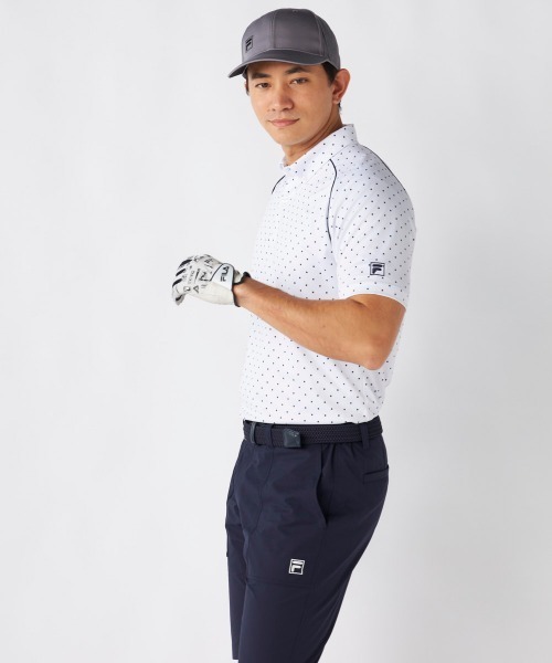FILA GOLF(フィラゴルフ )の「【FILA GOLF:フィラゴルフ】ドット柄半袖シャツ 遮熱性 接触冷感 ゴルフ(シャツ/ブラウス・メンズ・グレー/ホワイト/ネイビー・XX-LARGE/X-LARGE/LARGE/MEDIUM)」の12枚目の写真