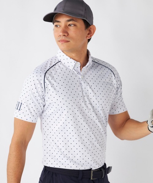 FILA GOLF(フィラゴルフ )の「【FILA GOLF:フィラゴルフ】ドット柄半袖シャツ 遮熱性 接触冷感 ゴルフ(シャツ/ブラウス・メンズ・グレー/ホワイト/ネイビー・XX-LARGE/X-LARGE/LARGE/MEDIUM)」の14枚目の写真