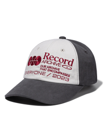 SUKU（スク）の「RECORD BALL CAP-GRAY/WHITE（キャップ）」
