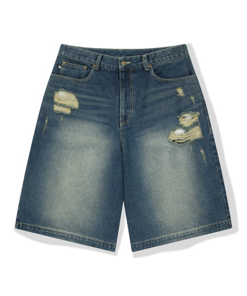 WKNDRS（ウィーキャンドース）の「[KOIN SEOUL] DAMAGED SKULL DENIM SHORTS (DENIM)（その他パンツ・レディース・その他・MEDIUM/LARGE/X-LARGE）」の8枚目の写真