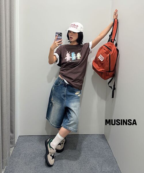 WKNDRS（ウィーキャンドース）の「[KOIN SEOUL] DAMAGED SKULL DENIM SHORTS (DENIM)（その他パンツ・レディース・その他・MEDIUM/LARGE/X-LARGE）」の14枚目の写真