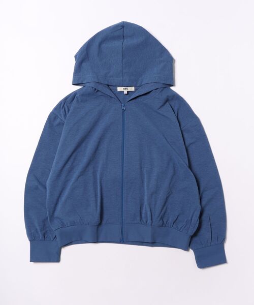 MPS（エムピーエス）の「MPS(エムピーエス)ストレッチＵＶカットジップパーカー（パーカー・キッズ・ブラック/ブルー・120/130/140/150/160/110）」の4枚目の写真