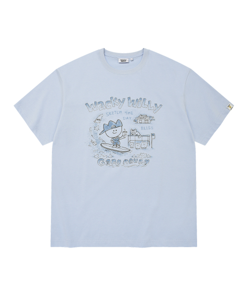 Wacky WiLLy(ワッキーウィリー)の「キキトラベルシリーズ江陵Tシャツブルー(Tシャツ/カットソー・レディース・その他・SMALL/MEDIUM/LARGE/X-LARGE)」の1枚目の写真