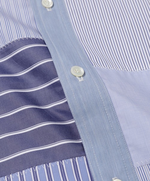 JUNYA WATANABE MAN(ジュンヤワタナベマン)の「MIX PATCHWORK COTTON SHIRTS(シャツ/ブラウス・メンズ・ブルー系その他・XS)」の6枚目の写真