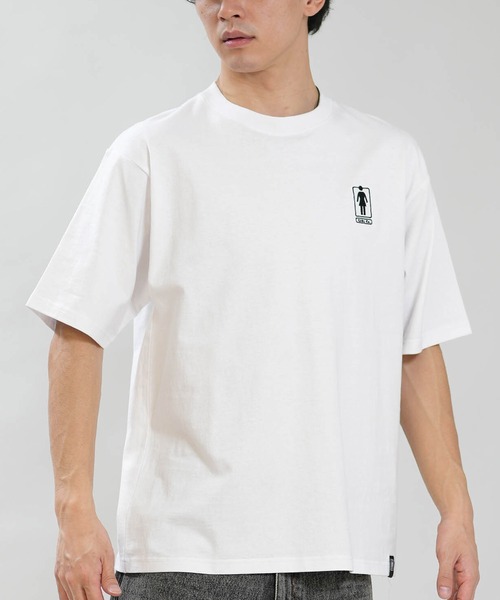 girl(ガール)の「【ムラサキスポーツ限定】GIRL/ガール 半袖 Tシャツ ロゴ ワンポイント GR26STM01(Tシャツ/カットソー・メンズ・ブラック/ホワイト・M/L/XL)」の1枚目の写真