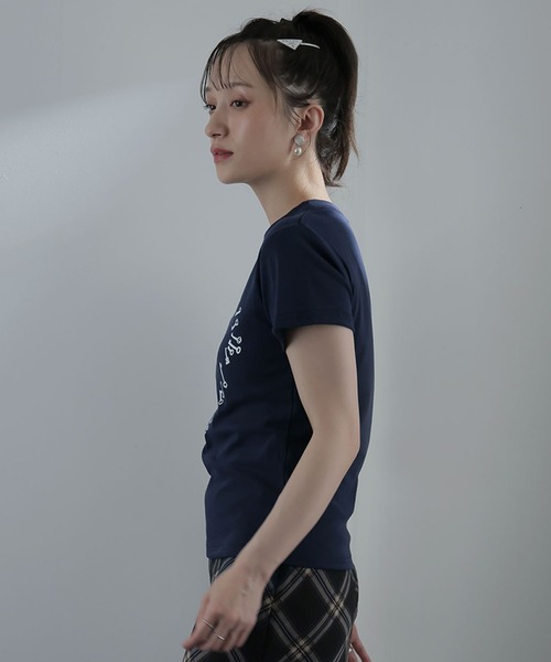 Ulysses（ユリシス）の「ハートモチーフクルーネックTシャツ（Tシャツ/カットソー・レディース・ホワイト/ネイビー・M/S）」の18枚目の写真