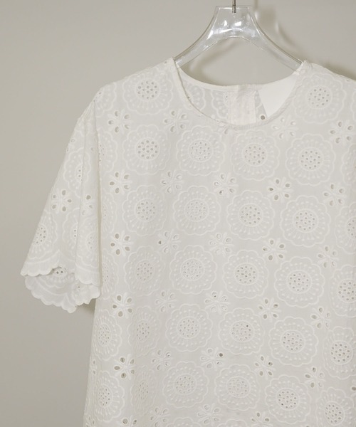 chuclla(チュクラ)の「スカラップレースオーバートップス chw26s227(Tシャツ/カットソー・レディース・ホワイト・FREE)」の11枚目の写真