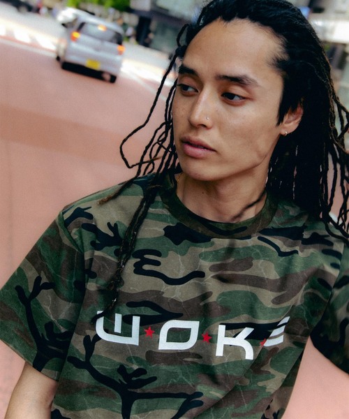 WOKE EDGE(ウォークエッジ)の「WOKE EDGE / ウォークエッジ Dot Star Tee(Tシャツ/カットソー・メンズ・カーキ/チャコールグレー・LARGE/MEDIUM)」の7枚目の写真