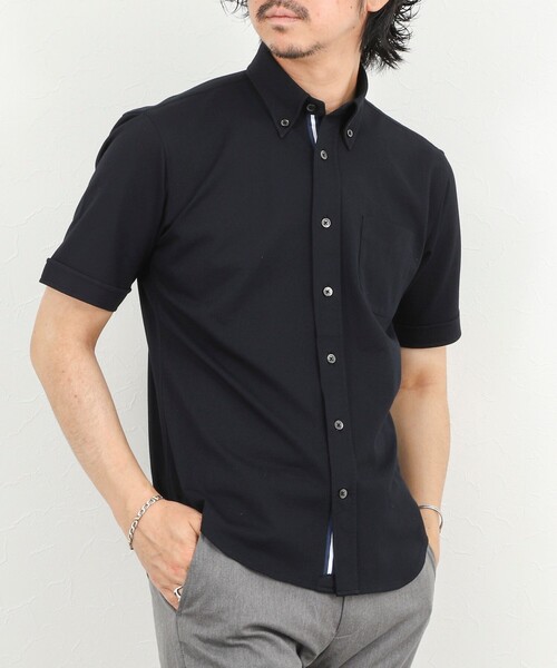 NOLLEY’S（ノーリーズ）の「《ビジカジ対応》カノコテープ ボタンダウンシャツ 26SS（シャツ/ブラウス・メンズ・ベージュ/ダークネイビー/ブルー・S/M/L/XL）」の3枚目の写真