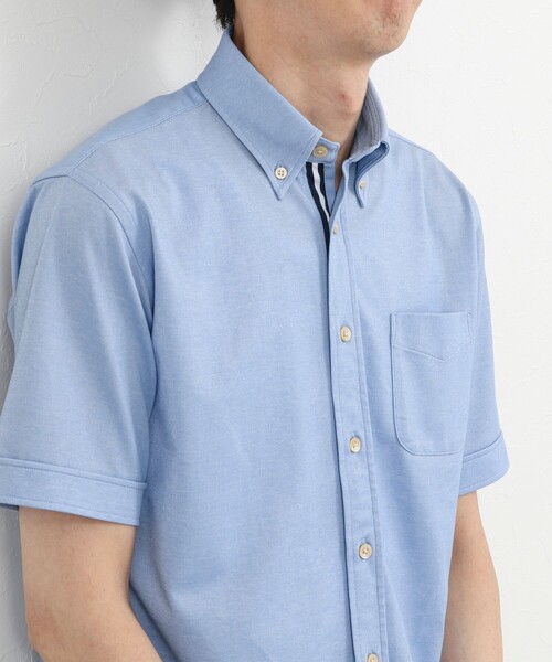 NOLLEY’S（ノーリーズ）の「《ビジカジ対応》カノコテープ ボタンダウンシャツ 26SS（シャツ/ブラウス・メンズ・ベージュ/ダークネイビー/ブルー・S/M/L/XL）」の8枚目の写真