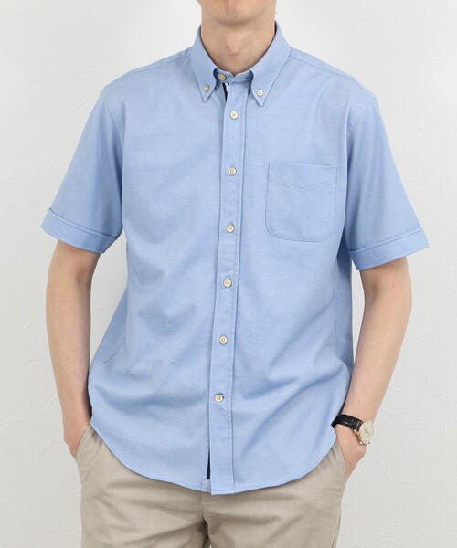 NOLLEY’S（ノーリーズ）の「《ビジカジ対応》カノコテープ ボタンダウンシャツ 26SS（シャツ/ブラウス・メンズ・ベージュ/ダークネイビー/ブルー・S/M/L/XL）」の9枚目の写真
