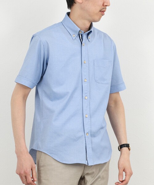 NOLLEY’S（ノーリーズ）の「《ビジカジ対応》カノコテープ ボタンダウンシャツ 26SS（シャツ/ブラウス・メンズ・ベージュ/ダークネイビー/ブルー・S/M/L/XL）」の10枚目の写真