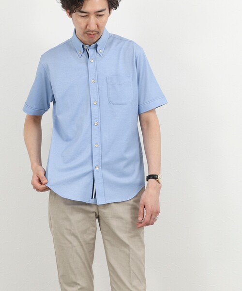 NOLLEY’S（ノーリーズ）の「《ビジカジ対応》カノコテープ ボタンダウンシャツ 26SS（シャツ/ブラウス・メンズ・ベージュ/ダークネイビー/ブルー・S/M/L/XL）」の11枚目の写真