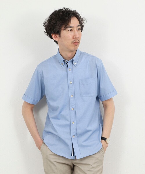 NOLLEY’S（ノーリーズ）の「《ビジカジ対応》カノコテープ ボタンダウンシャツ 26SS（シャツ/ブラウス・メンズ・ベージュ/ダークネイビー/ブルー・S/M/L/XL）」の12枚目の写真
