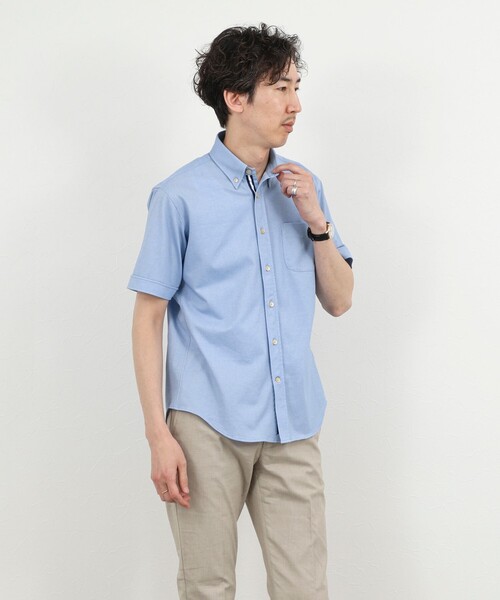 NOLLEY’S（ノーリーズ）の「《ビジカジ対応》カノコテープ ボタンダウンシャツ 26SS（シャツ/ブラウス・メンズ・ベージュ/ダークネイビー/ブルー・S/M/L/XL）」の13枚目の写真