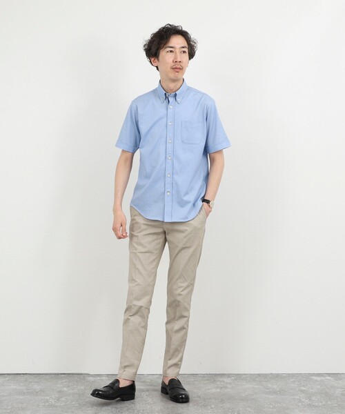 NOLLEY’S（ノーリーズ）の「《ビジカジ対応》カノコテープ ボタンダウンシャツ 26SS（シャツ/ブラウス・メンズ・ベージュ/ダークネイビー/ブルー・S/M/L/XL）」の14枚目の写真