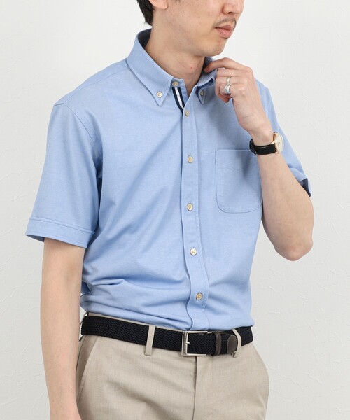 NOLLEY’S（ノーリーズ）の「《ビジカジ対応》カノコテープ ボタンダウンシャツ 26SS（シャツ/ブラウス・メンズ・ベージュ/ダークネイビー/ブルー・S/M/L/XL）」の15枚目の写真