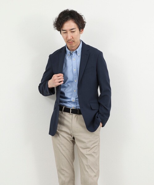 NOLLEY’S（ノーリーズ）の「《ビジカジ対応》カノコテープ ボタンダウンシャツ 26SS（シャツ/ブラウス・メンズ・ベージュ/ダークネイビー/ブルー・S/M/L/XL）」の19枚目の写真