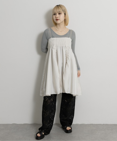 THE GOODLAND MARKET(ザグッドランドマーケット)の「cwtch FLOWER MINI DRESS(ワンピース・レディース・オレンジ/ホワイト・FREE)」の11枚目の写真