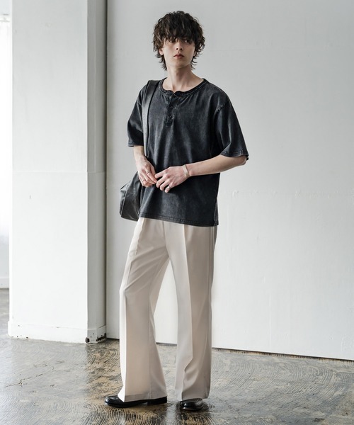 Rocky Monroe（ロッキーモンロー）の「バックシャーリングイージーフレアパンツ スラックス（スラックス・メンズ・アイボリー/チャコール/ブラック系/グレー系/ブラック/ブラウン・M/L/XL）」の17枚目の写真