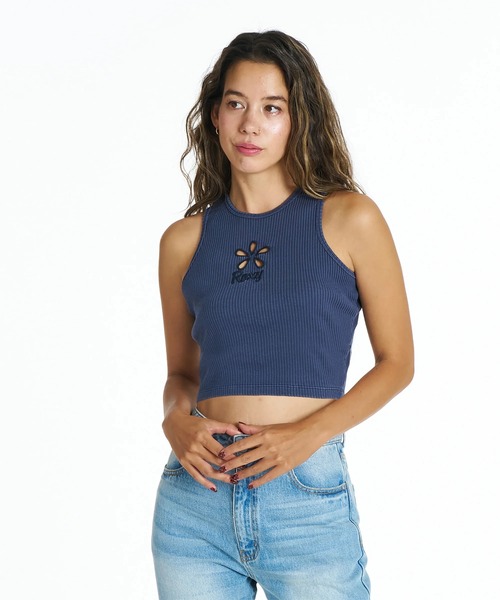 ROXY(ロキシー)の「ROXY RHYTHM フラワーカットアウトタンクトップ 【2026年夏モデル】/ロキシーリブタンク(タンクトップ・レディース・ピンク/インディゴブルー/オレンジ・LARGE/MEDIUM)」の6枚目の写真