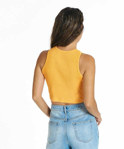 ROXY(ロキシー)の「ROXY RHYTHM フラワーカットアウトタンクトップ 【2026年夏モデル】/ロキシーリブタンク(タンクトップ・レディース・ピンク/インディゴブルー/オレンジ・LARGE/MEDIUM)」の11枚目の写真