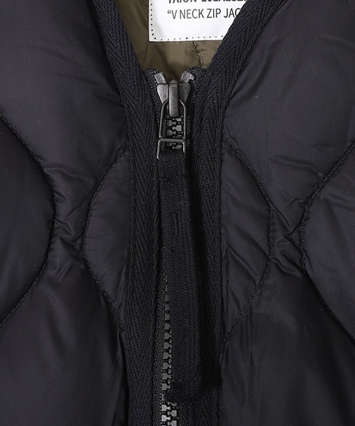TAION（タイオン）の「TAION / タイオン：MILITARY V NECK W-ZIP DOWN JKT(SOFT SHELL)：TAION-101ALSZML-1[AST]（ダウンジャケット/コート・メンズ・ブラック・M/L）」の3枚目の写真