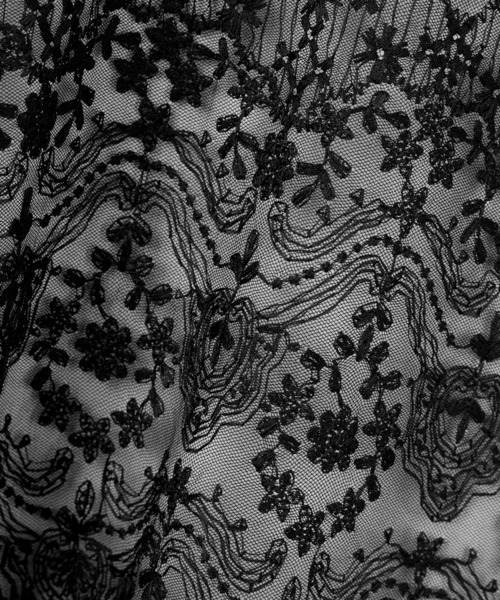 LAD MUSICIAN（ラッドミュージシャン）の「TULLE EMBROIDERY LACE SHORT SLEEVE SHIRT（シャツ/ブラウス・メンズ・ブラック/ホワイト・46/44/42）」の10枚目の写真