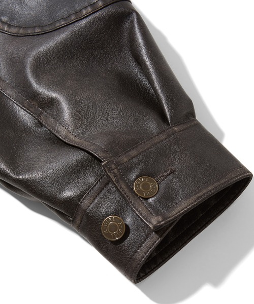 X-girl(エックスガール)の「FAUX LEATHER LOGO PATCH JACKET(ブルゾン・レディース・ブラック・S/M)」の15枚目の写真