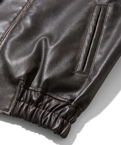X-girl(エックスガール)の「FAUX LEATHER LOGO PATCH JACKET(ブルゾン・レディース・ブラック・S/M)」の16枚目の写真