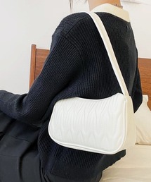 ハンドバッグ PUレザー キルティング風