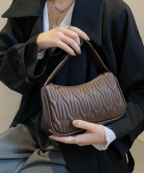 Miniministore(ミニミニストア)の「ハンドバッグ PUレザー キルティング風(ハンドバッグ・レディース・ホワイト/ブラウン/ブラック・FREE)」の10枚目の写真