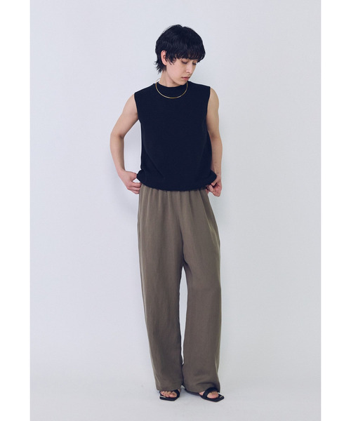 1er Arrondissement(プルミエアロンディスモン)の「ボクシーニットタンクトップ(ニット/セーター・レディース・ライトグレー/ブラック系その他3/オフホワイト・FREE)」の5枚目の写真