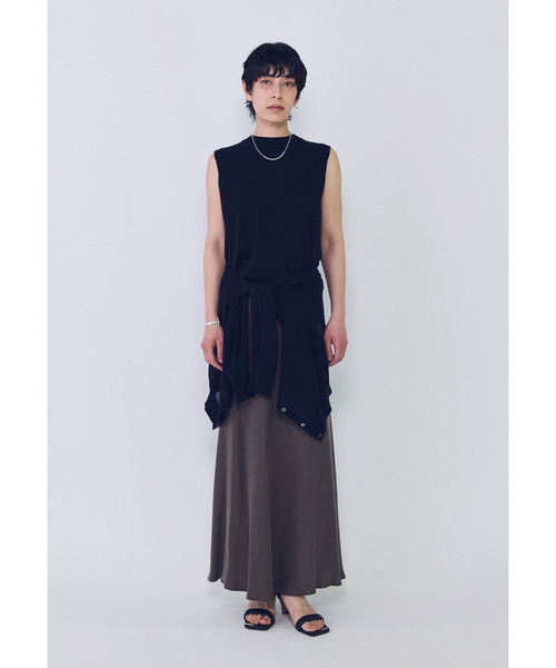 1er Arrondissement(プルミエアロンディスモン)の「ボクシーニットタンクトップ(ニット/セーター・レディース・ライトグレー/ブラック系その他3/オフホワイト・FREE)」の9枚目の写真