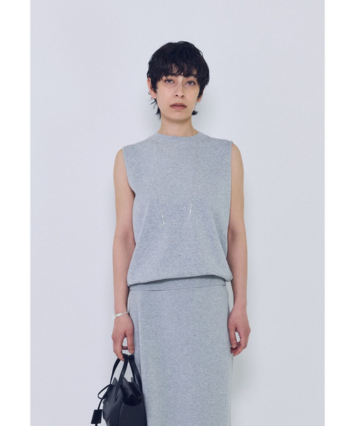 1er Arrondissement(プルミエアロンディスモン)の「ボクシーニットタンクトップ(ニット/セーター・レディース・ライトグレー/ブラック系その他3/オフホワイト・FREE)」の13枚目の写真
