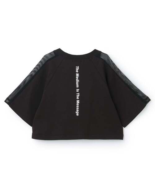 X-girl Stages（エックスガールステージス）の「肩メッシュスパンコールロゴ ショート半袖Tシャツ（Tシャツ/カットソー・キッズ・ブラック/ラベンダー・140cm/130cm/120cm/110cm/100cm/90cm）」の14枚目の写真