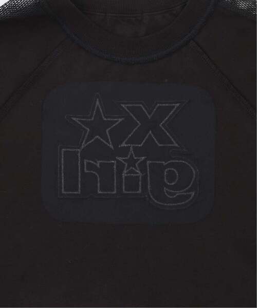 X-girl Stages（エックスガールステージス）の「肩メッシュスパンコールロゴ ショート半袖Tシャツ（Tシャツ/カットソー・キッズ・ブラック/ラベンダー・140cm/130cm/120cm/110cm/100cm/90cm）」の4枚目の写真
