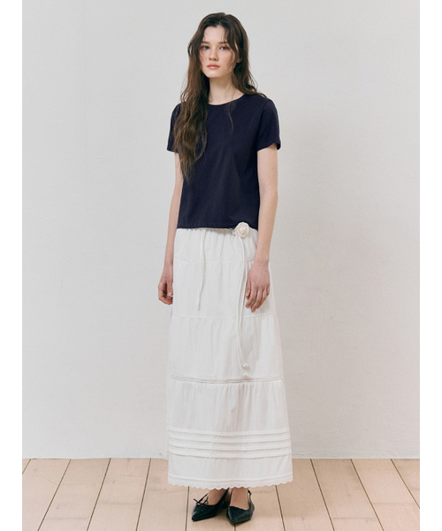 ETMON(エトモン)の「Round Neck T-Shirt, Navy(Tシャツ/カットソー・レディース・その他・F)」の4枚目の写真